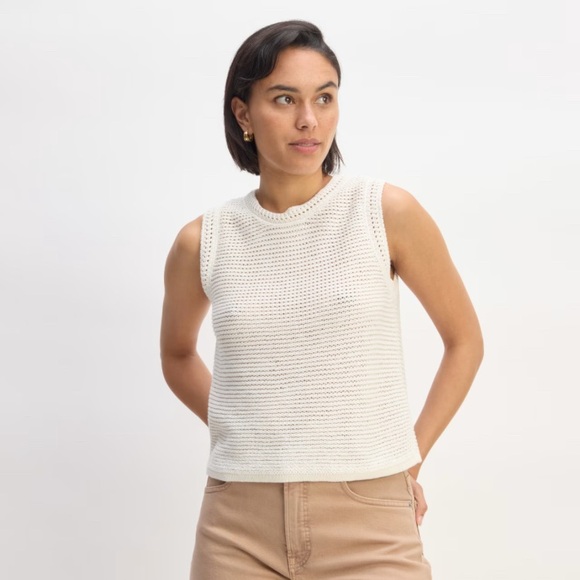 NEW Everlane Open-Stitch Sweater Tank - Picture 4 of 5